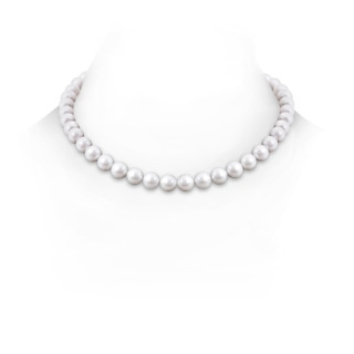 9-10mm Ball Clasp 9-10mm, 16" Freshwater Cultured Pearl Single Line Necklace in White Gold