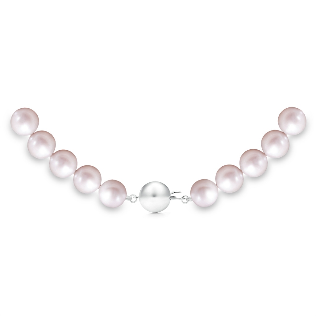 10-11mm Ball Clasp 10-11mm, 18" Classic Freshwater Pearl Necklace in S999 Silver Product Image
