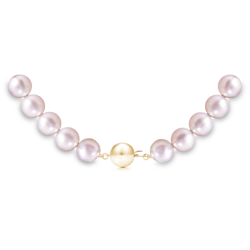 Ball Clasp 6-7mm 6-7mm, 18" Akoya Cultured Pearl Single Strand Necklace in Yellow Gold Product Image
