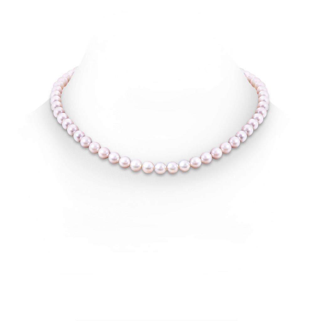 7-8mm Ball Clasp 7-8mm, 18" Single Strand Japanese Akoya Pearl Necklace in White Gold