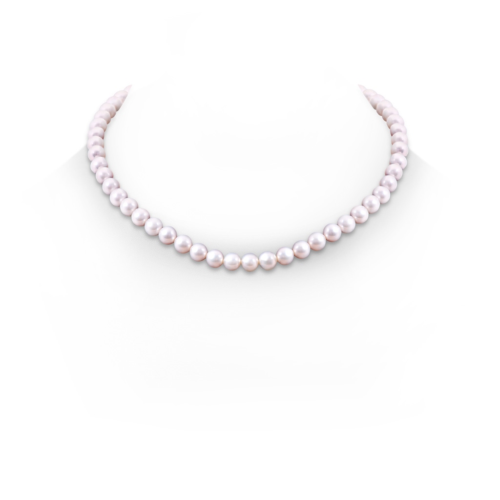 7-8mm Ball Clasp 7-8mm, 18" Single Strand Freshwater Pearl Necklace in S999 Silver