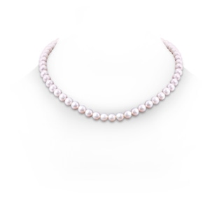 7-8mm Ball Clasp 7-8mm, 18" Single Strand Freshwater Pearl Necklace in S999 Silver