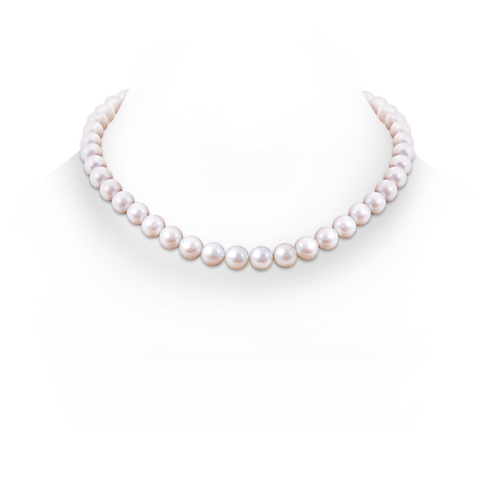 9-10mm Ball Clasp 9-10mm, 18" Freshwater Pearl Single Line Necklace in S999 Silver