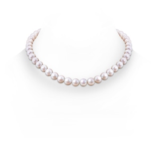 9-10mm Corrugated Ball 9-10mm, 18" Freshwater Pearl Single Line Necklace in S999 Silver