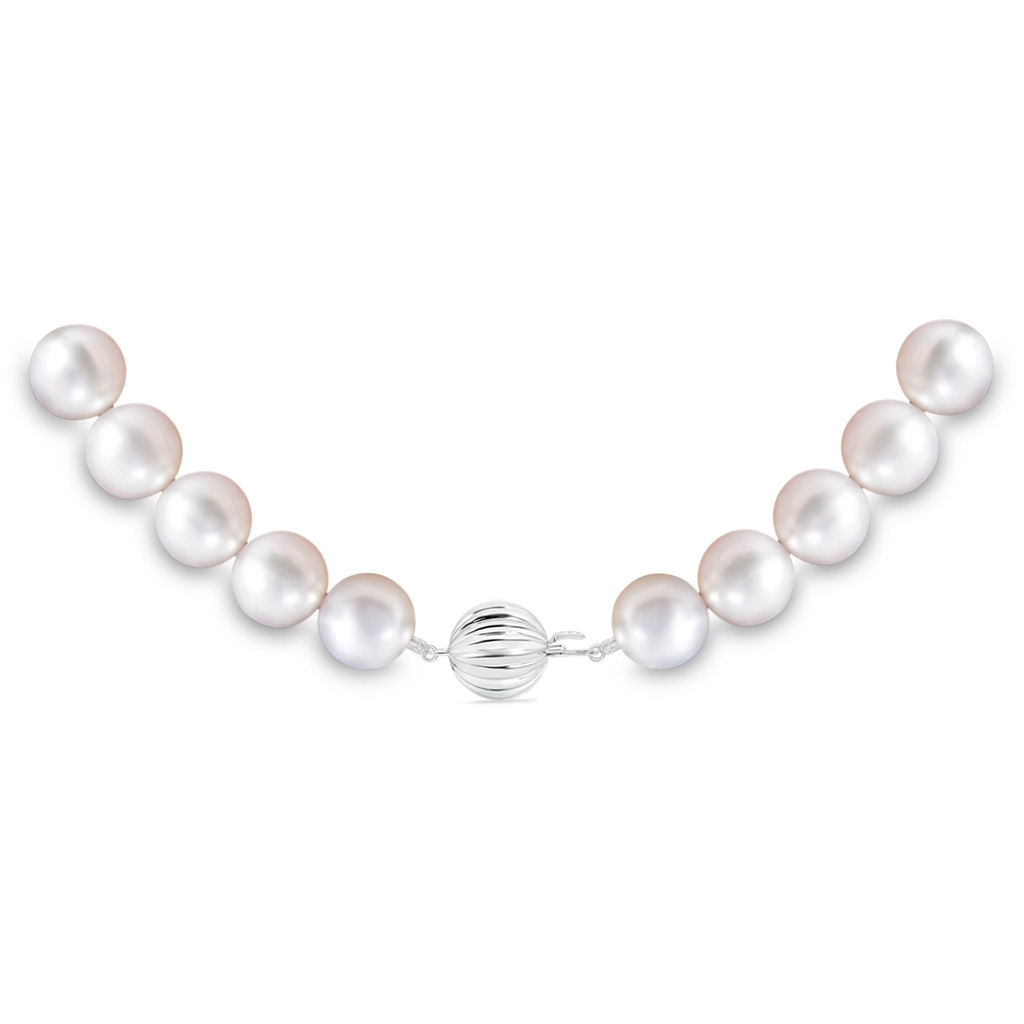 7-8mm Corrugated Ball 7-8mm, 20" Single Strand Japanese Akoya Pearl Necklace in White Gold Product Image