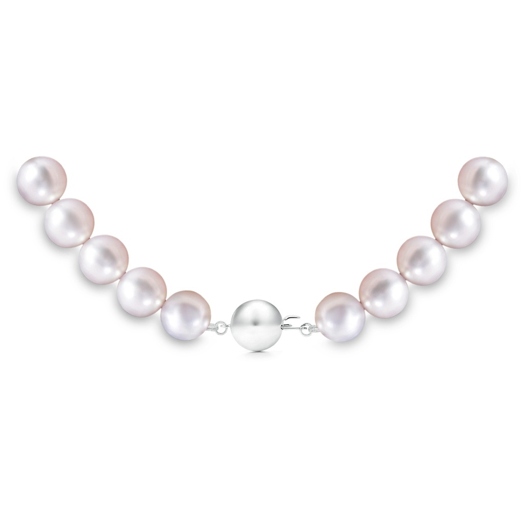 8-9mm Ball Clasp 8-9mm, 20" Japanese Akoya Pearl Single Strand Necklace in S999 Silver Product Image