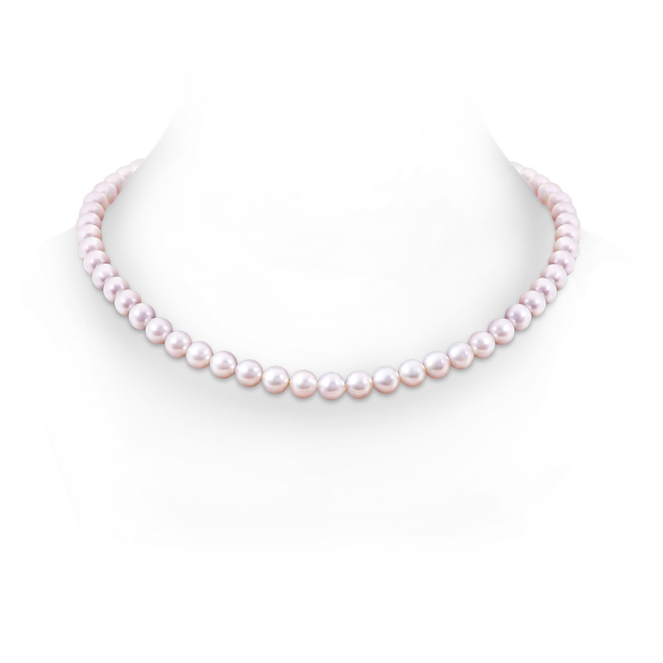 8-9mm Ball Clasp 8-9mm, 20" Japanese Akoya Pearl Single Strand Necklace in White Gold 