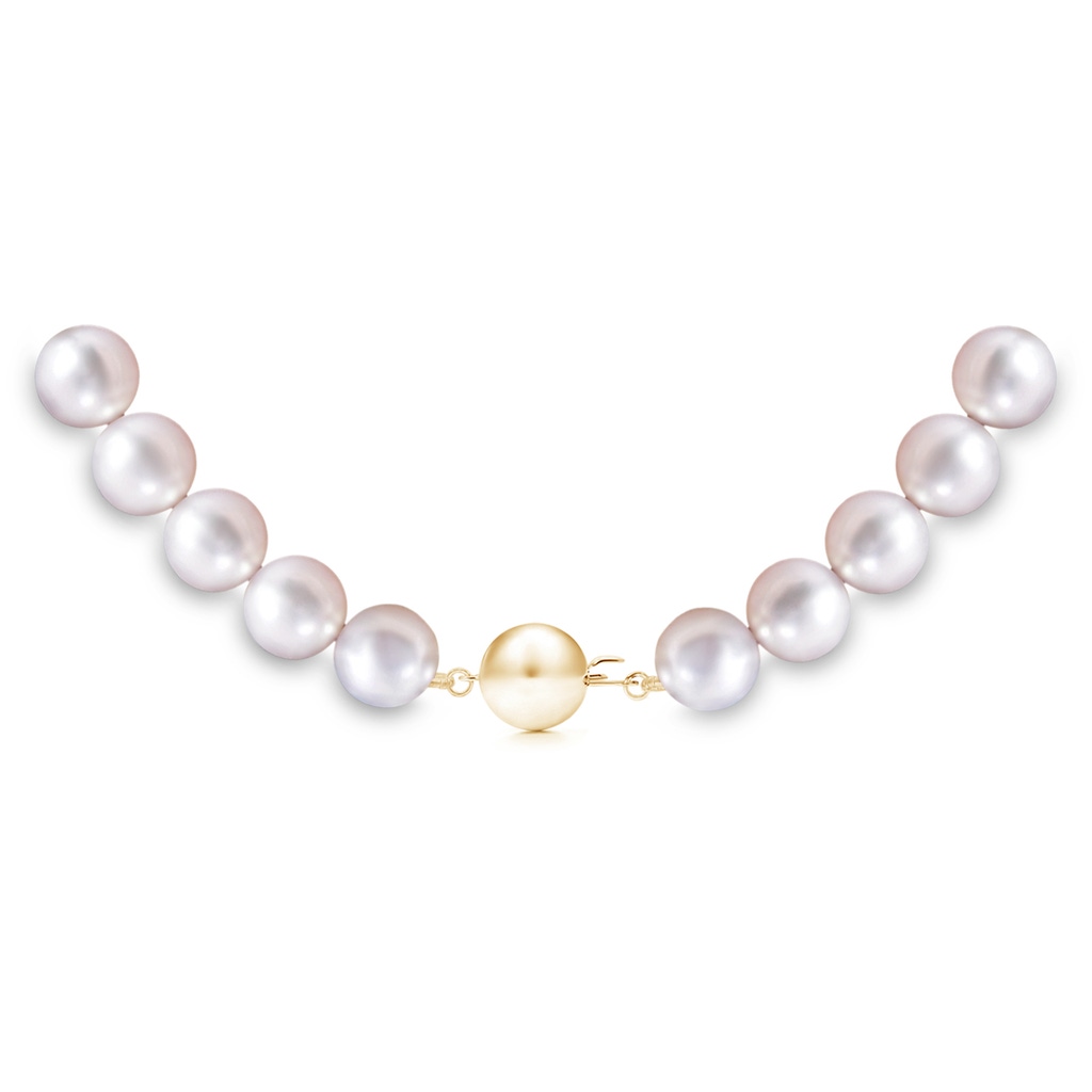 8-9mm Ball Clasp 8-9mm, 20" Japanese Akoya Pearl Single Strand Necklace in Yellow Gold Product Image