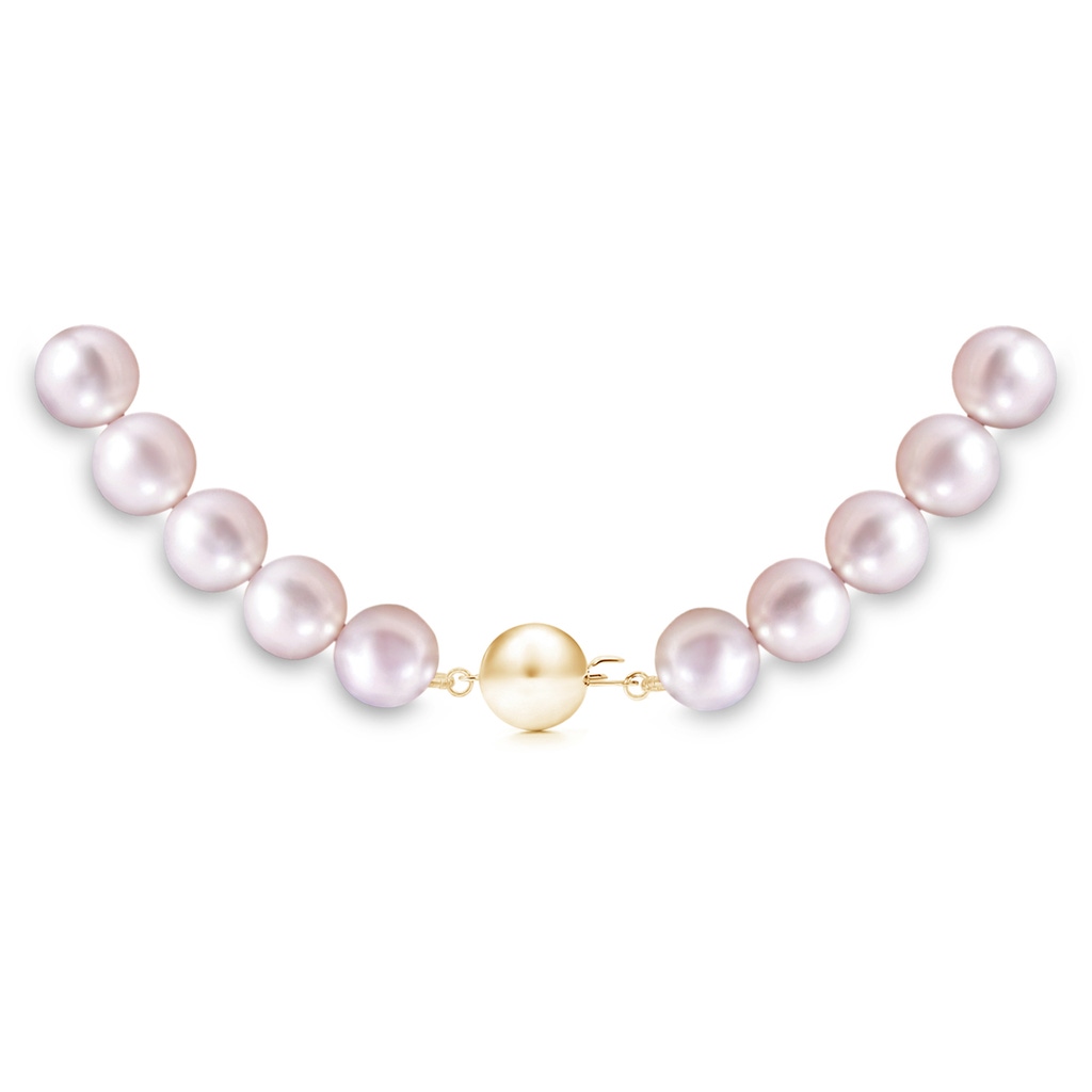 8-9mm Ball Clasp 8-9mm, 20" Japanese Akoya Pearl Single Strand Necklace in Yellow Gold - side 299