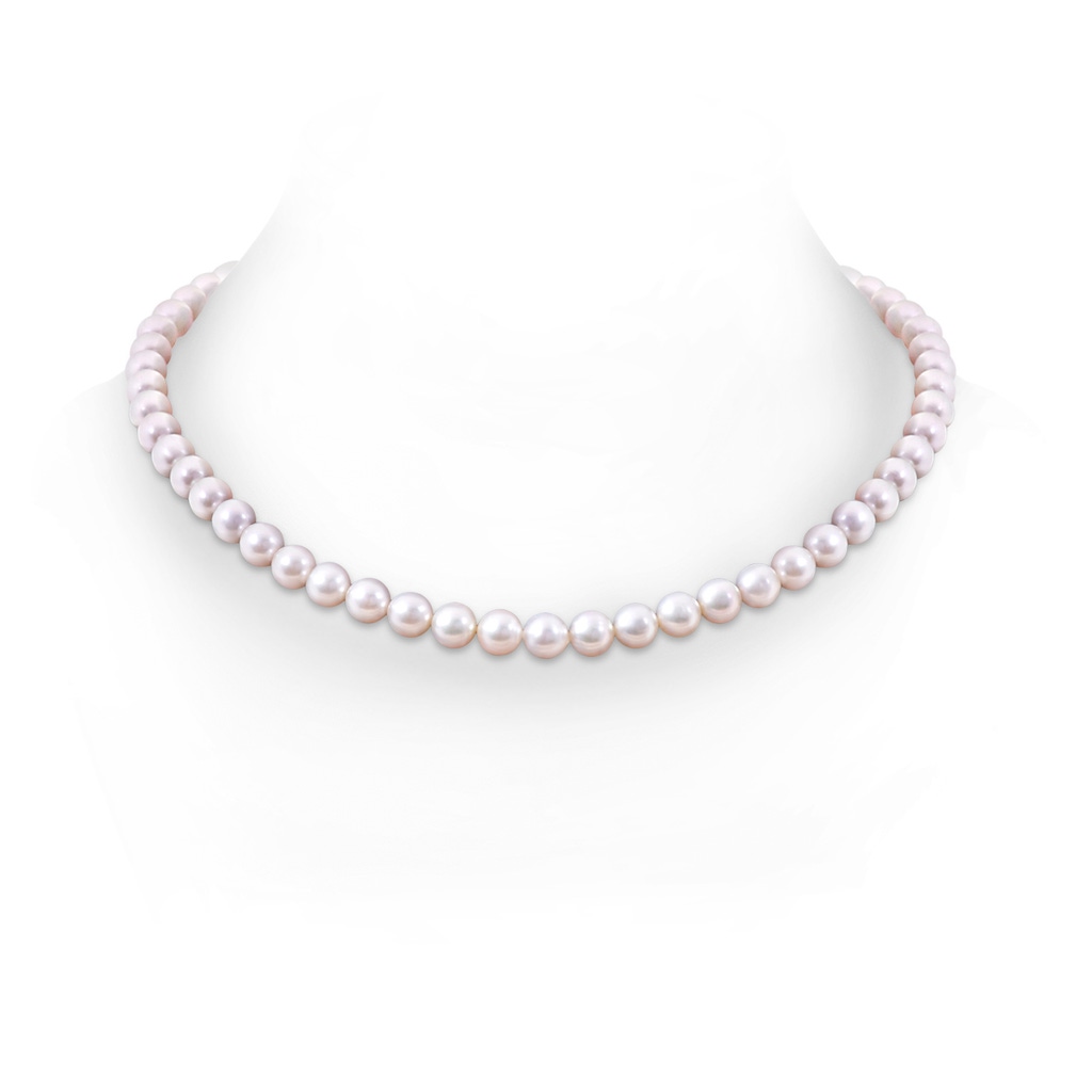 8-9mm Dia Frosted Ball 8-9mm, 20" Japanese Akoya Pearl Single Strand Necklace in Yellow Gold