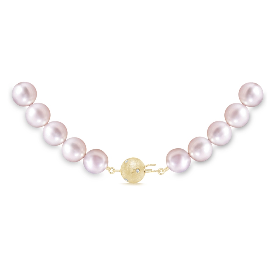 8-9mm Dia Frosted Ball 8-9mm, 20" Japanese Akoya Pearl Single Strand Necklace in Yellow Gold side 299