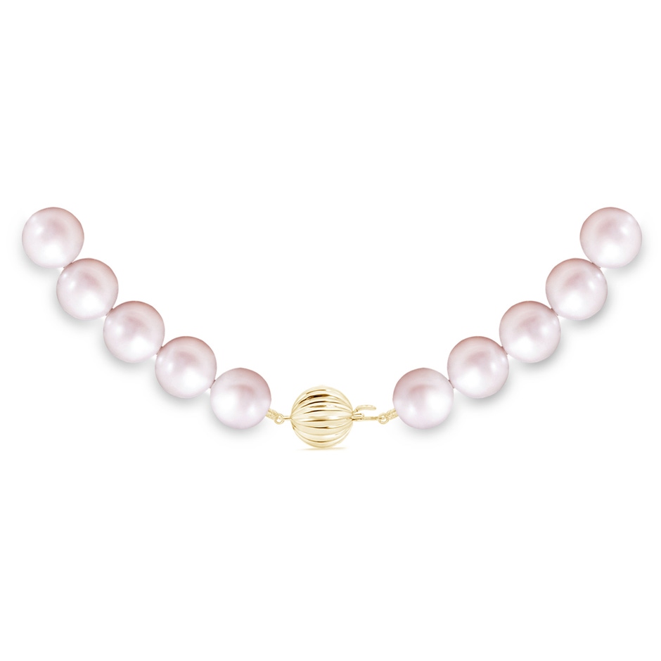 8-9mm Corrugated Ball 8-9mm, 20" Freshwater Pearl Single Strand Necklace in Yellow Gold side 299