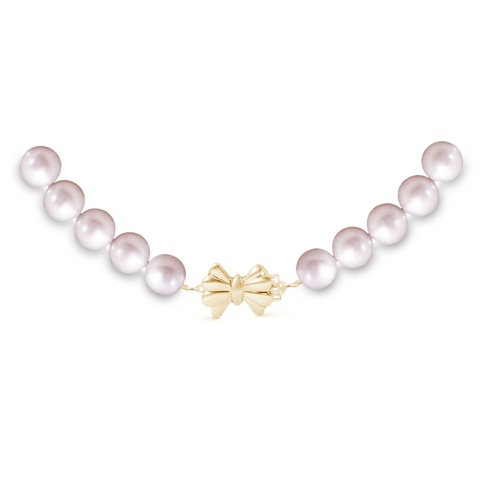 8-9mm Single Row Bow 8-9mm, 20" Freshwater Pearl Single Strand Necklace in Yellow Gold product image