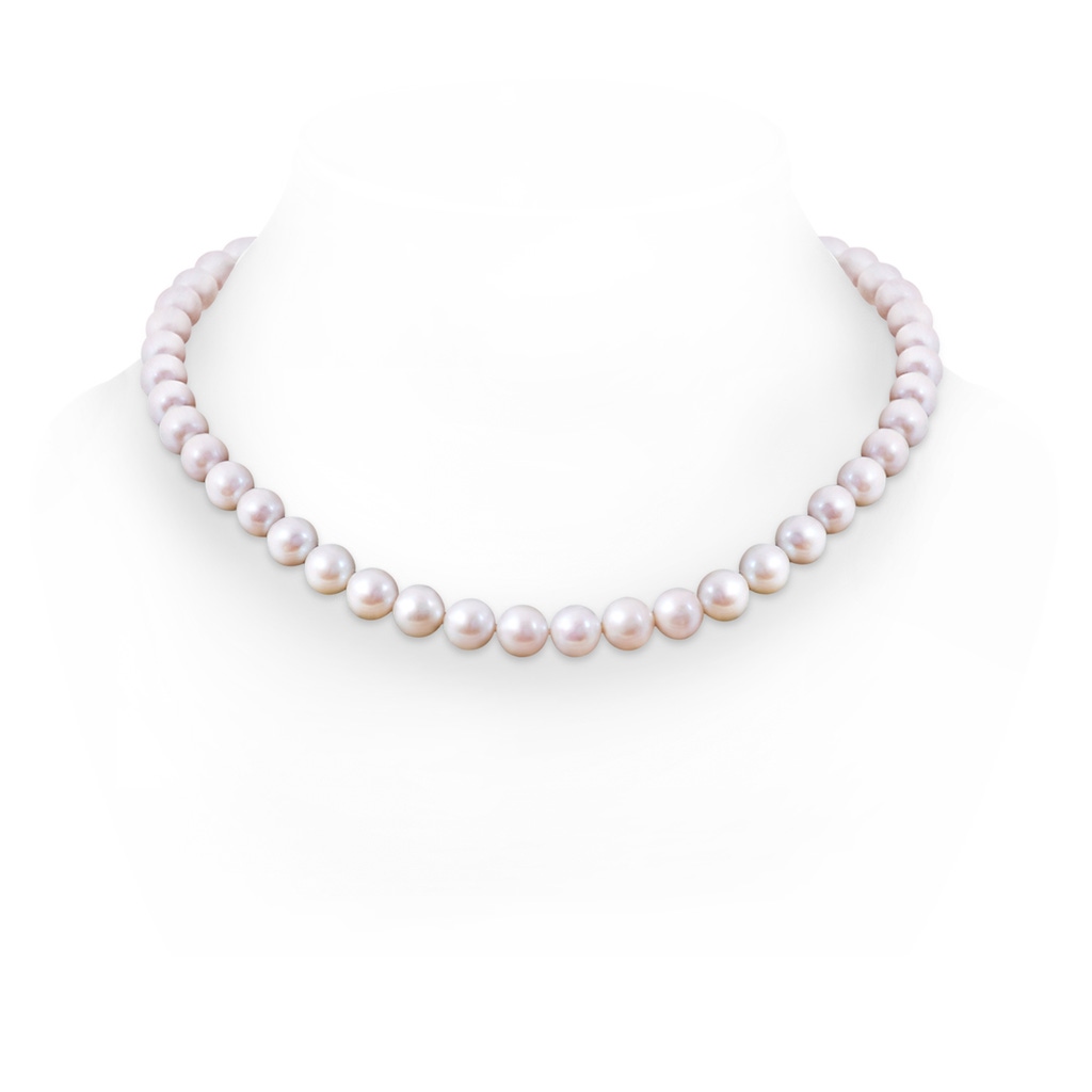 9-10mm Ball Clasp 9-10mm, 20" Freshwater Pearl Single Line Necklace in S999 Silver 