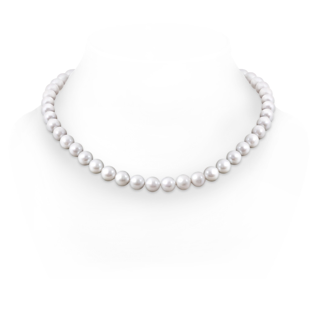 9-10mm Ball Clasp 9-10mm, 20" Freshwater Pearl Single Line Necklace in S999 Silver