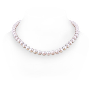 9-10mm Ball Clasp 9-10mm, 20" Freshwater Pearl Single Line Necklace in S999 Silver