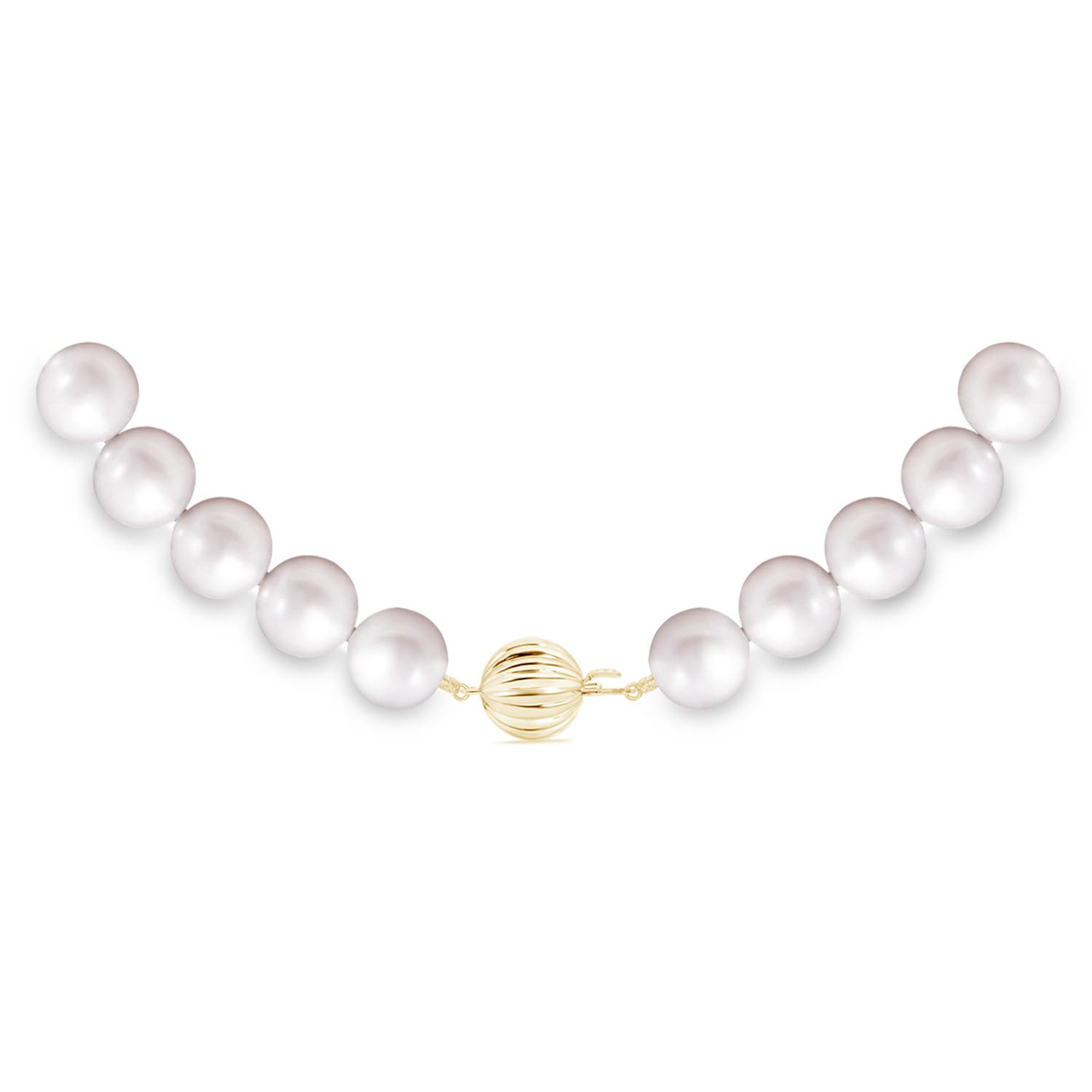 5.0-5.5mm Cultured Freshwater Pearl Strand Necklace with Sterling Silver  Filigree Clasp - 16