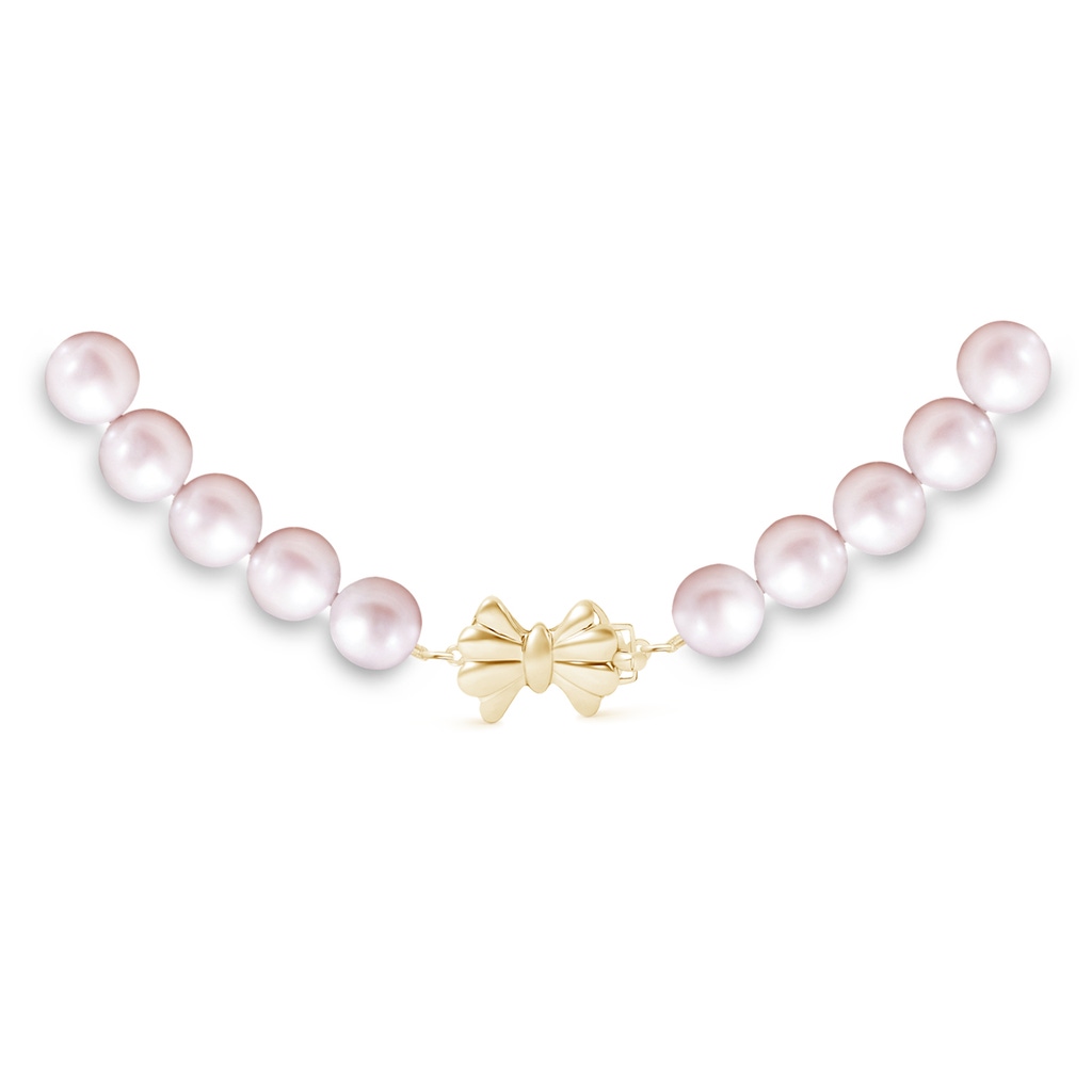 10-11mm Single Row Bow 10-11mm, 22" Classic Freshwater Pearl Necklace in Yellow Gold - side 299