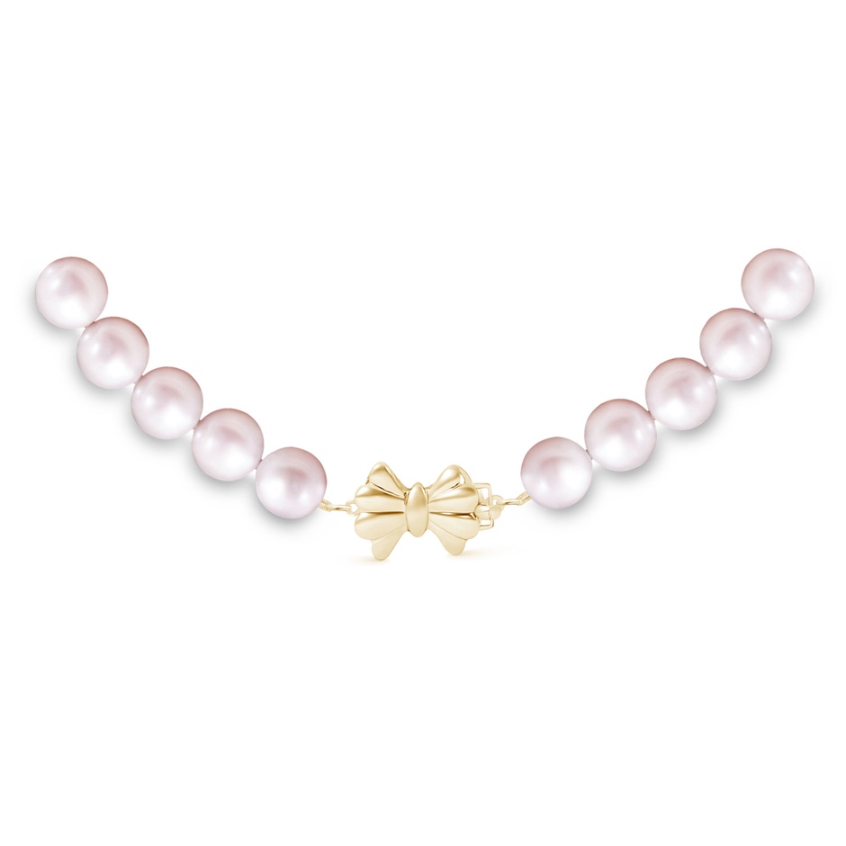 10-11mm Single Row Bow 10-11mm, 22" Classic Freshwater Pearl Necklace in Yellow Gold side 299