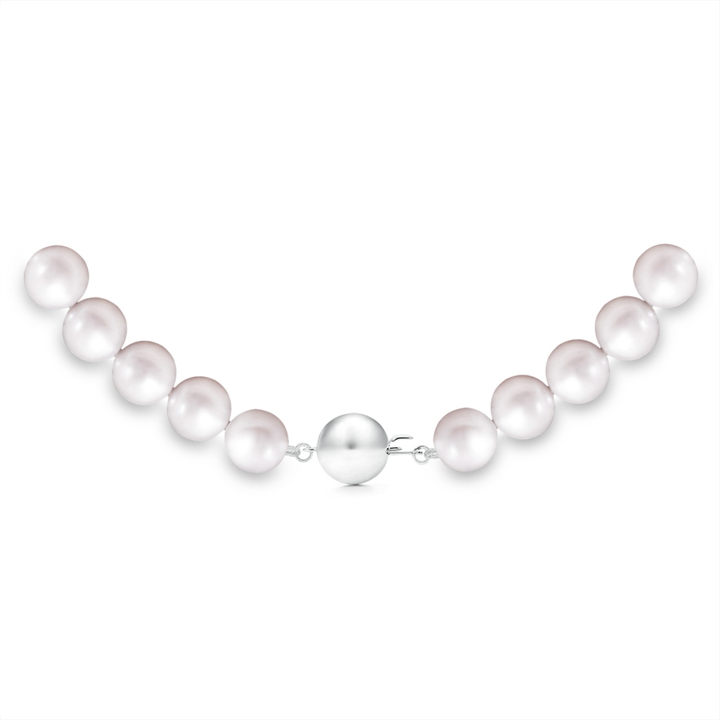 7-8mm Ball Clasp 7-8mm, 22" Single Strand Freshwater Pearl Necklace in White Gold Product Image