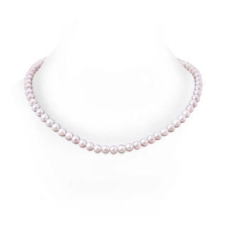 7-8mm Corrugated Ball 7-8mm, 22" Single Strand Freshwater Pearl Necklace in White Gold