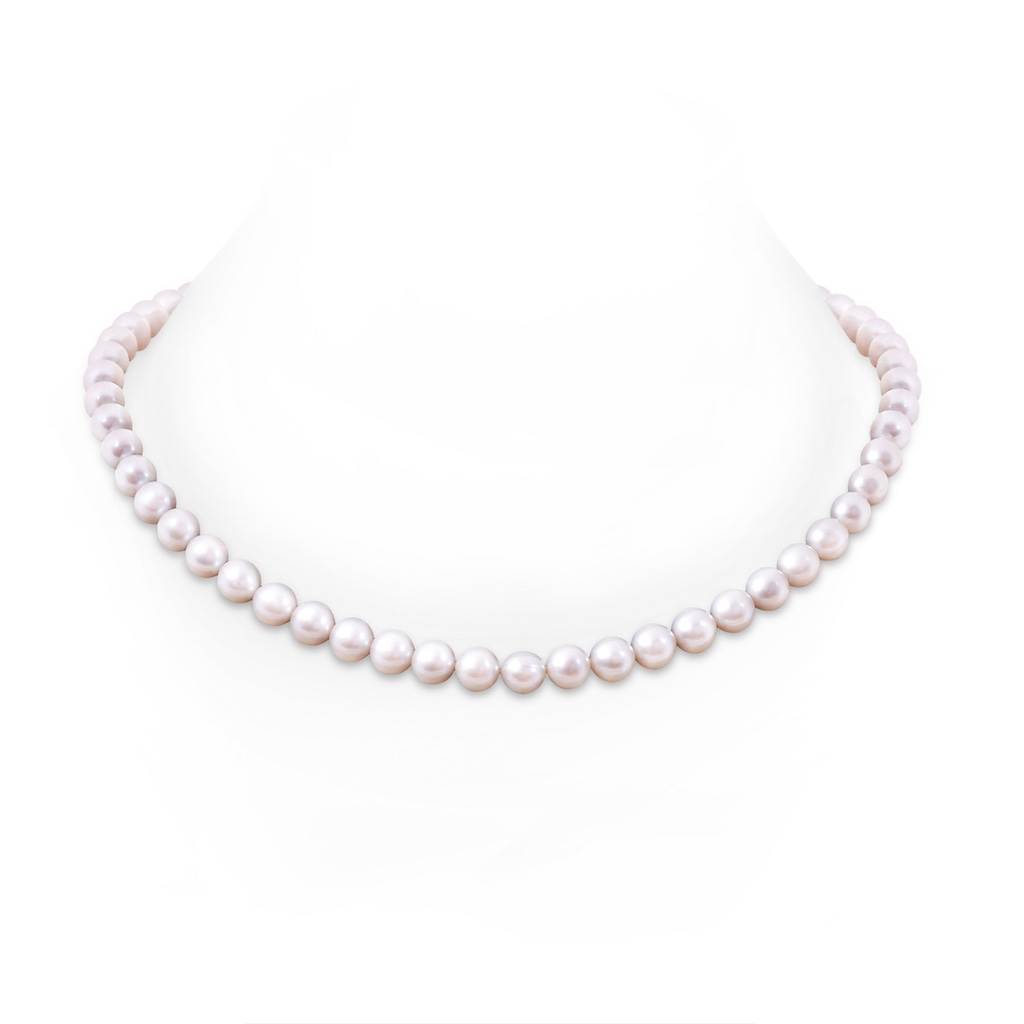 Ball Clasp 8-9mm 8-9mm, 22" Freshwater Pearl Single Strand Necklace in S999 Silver