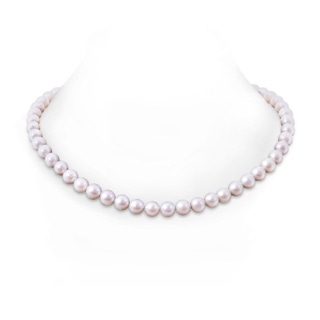 9-10mm Ball Clasp 9-10mm, 22" Freshwater Cultured Pearl Single Line Necklace in White Gold