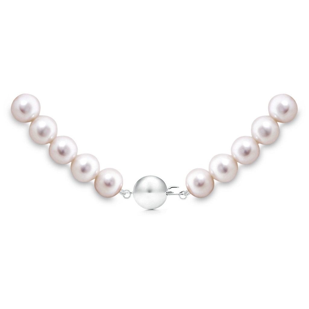 6.5-7mm Ball Clasp 18" Freshwater Pearl Princess Necklace in White Gold Product Image