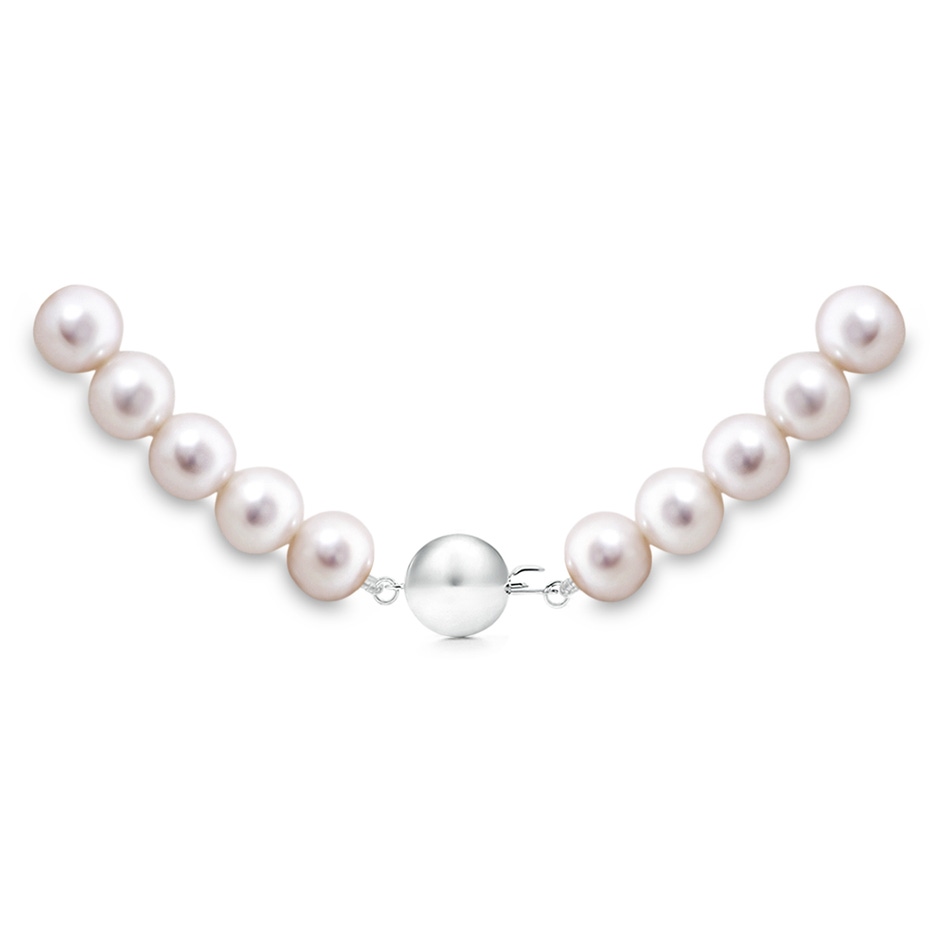 6.5-7mm Ball Clasp 18" Freshwater Pearl Princess Necklace in White Gold product image