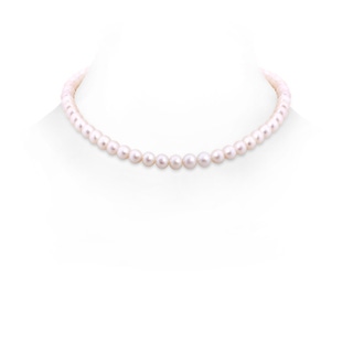 6.5-7mm Ball Clasp 16" Freshwater Pearl Choker Strand in White Gold