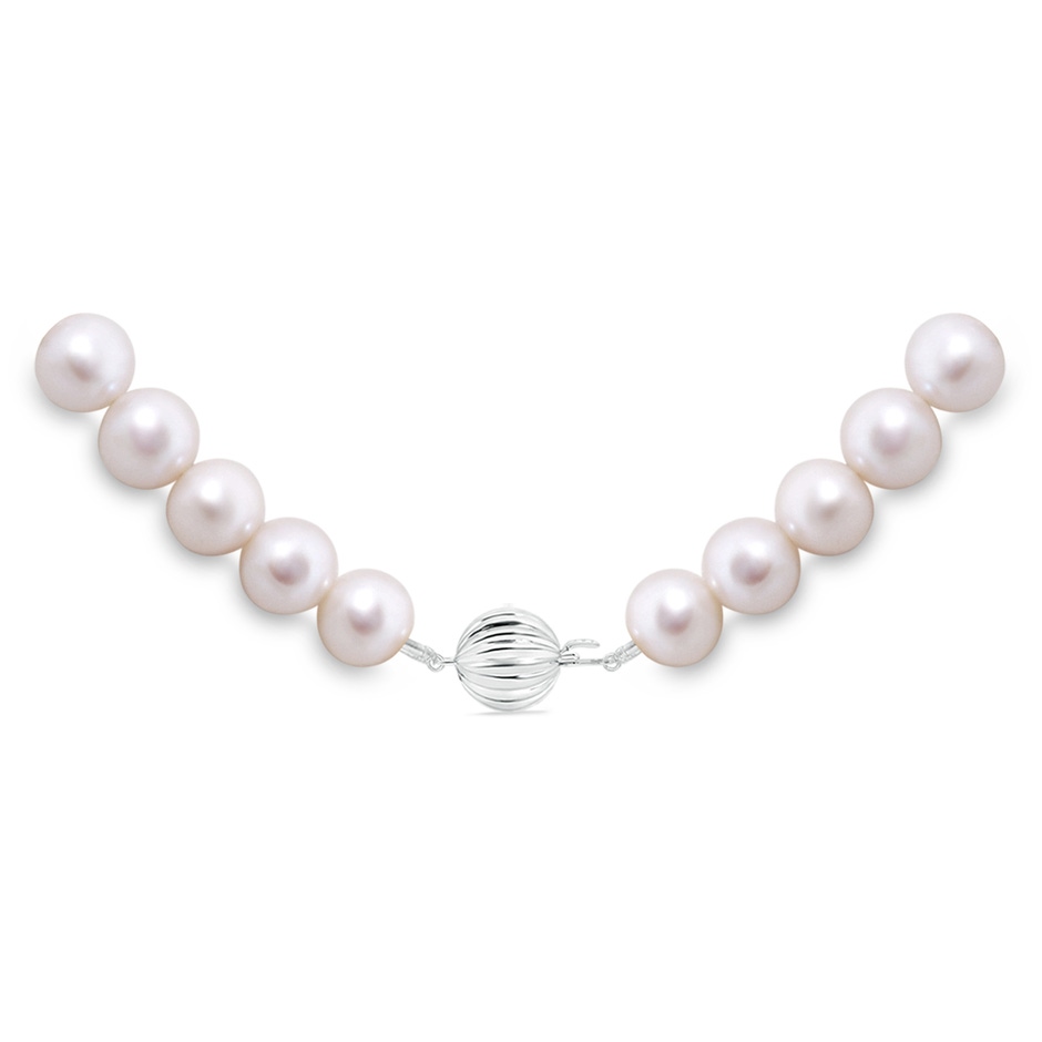 6.5-7mm Corrugated Ball 16" Freshwater Pearl Choker Strand in White Gold product image