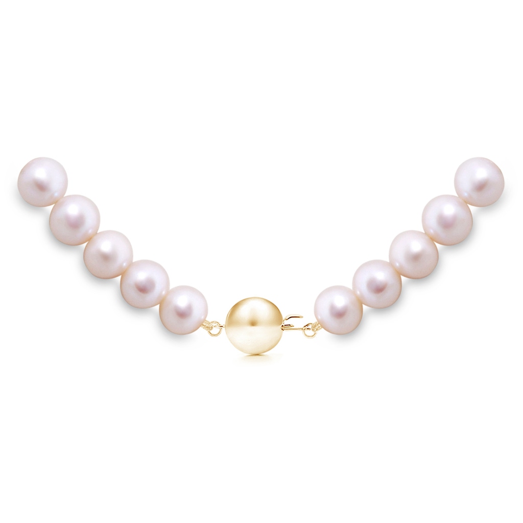 6.5-7mm Ball Clasp 22" Freshwater Pearl Matinee Strand in Yellow Gold Product Image