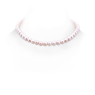 7.5-8mm Ball Clasp 16" Freshwater Cultured Pearl Single Line Choker in White Gold
