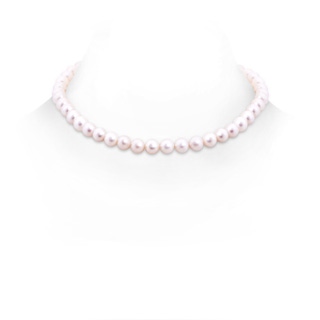 7.5-8mm Single Row Bow 16" Freshwater Cultured Pearl Single Line Choker in White Gold