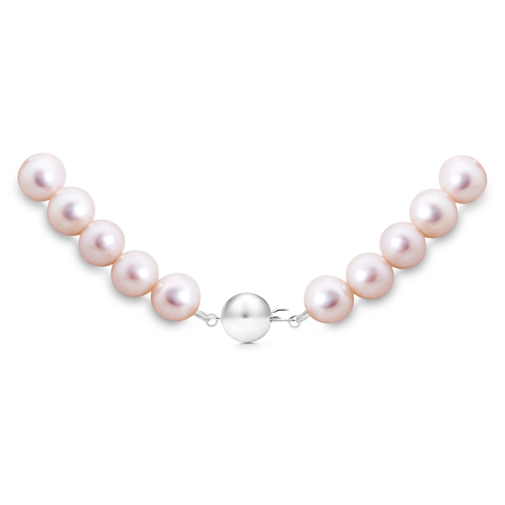 7.5-8mm Ball Clasp 18" Freshwater Pearl Single Line Princess Strand in White Gold Product Image