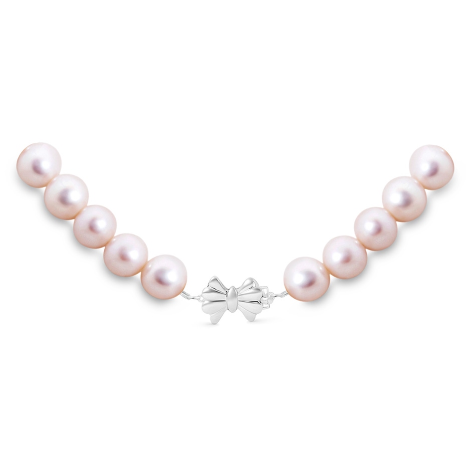 7.5-8mm Single Row Bow 18" Freshwater Pearl Single Line Princess Strand in White Gold product image