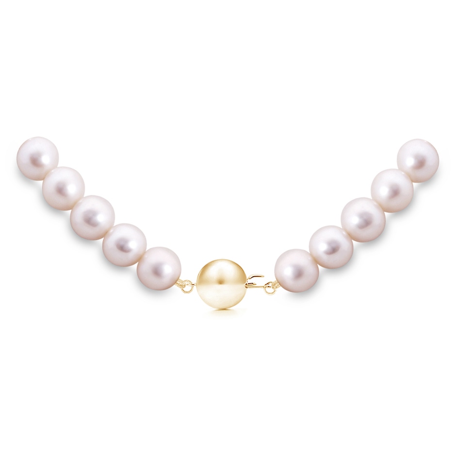 8-8.5mm Ball Clasp 18" Freshwater Cultured Pearl Single Strand Necklace in Yellow Gold product image