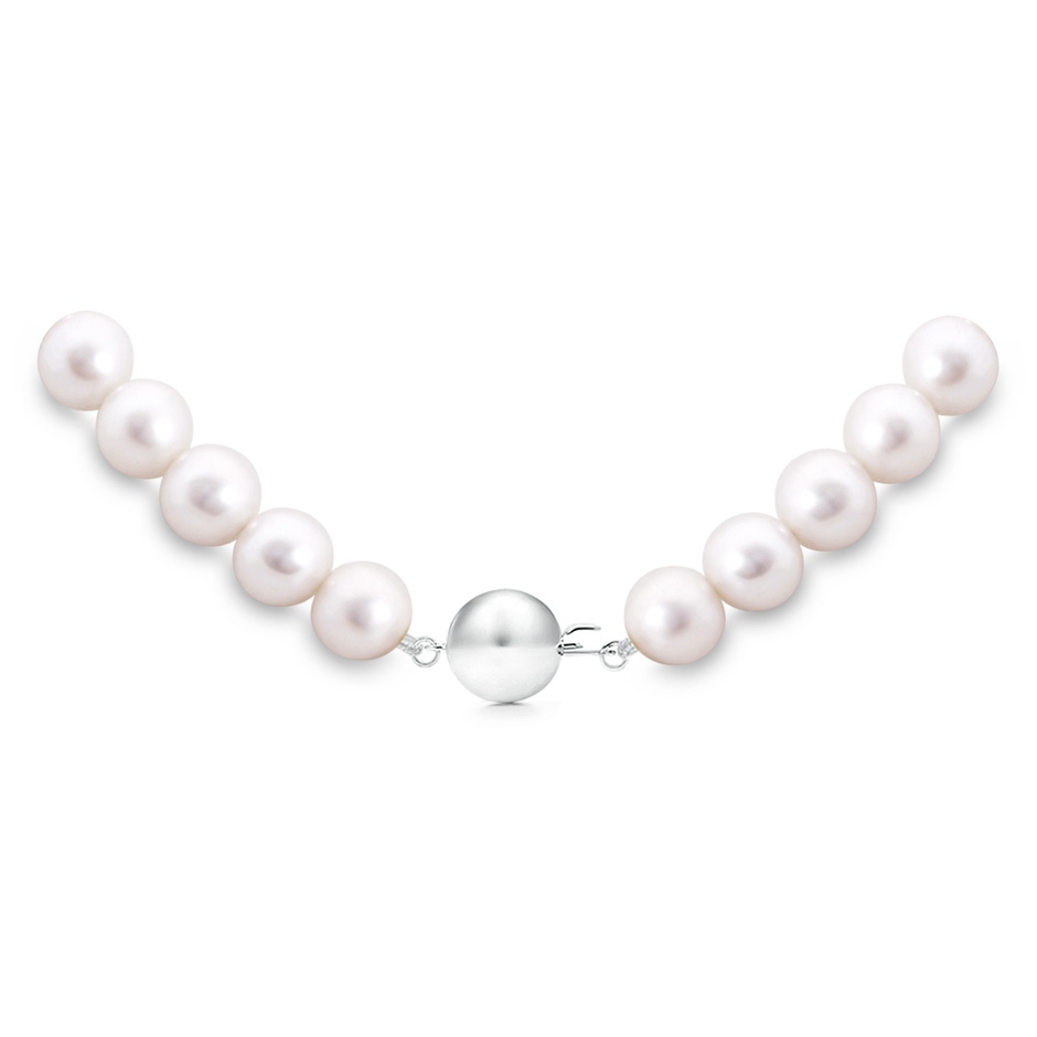 8-8.5mm Ball Clasp 22" Freshwater Pearl Single Strand Matinee Necklace in White Gold product image