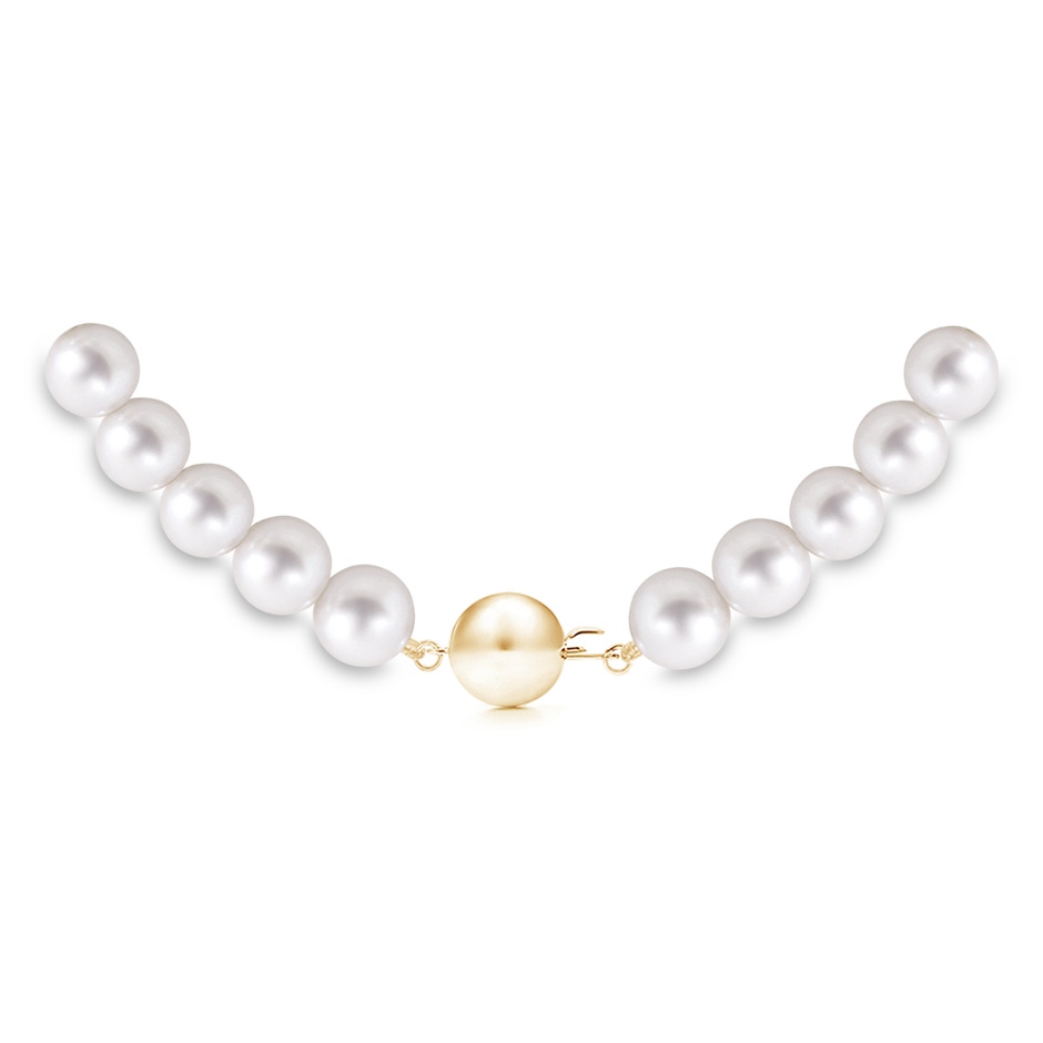 9-10mm Ball Clasp 16" Single Strand Freshwater Pearl Choker in Yellow Gold product image