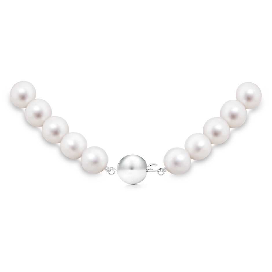 9-10mm Ball Clasp 18" Freshwater Pearl Princess-Length Single Strand in White Gold product image