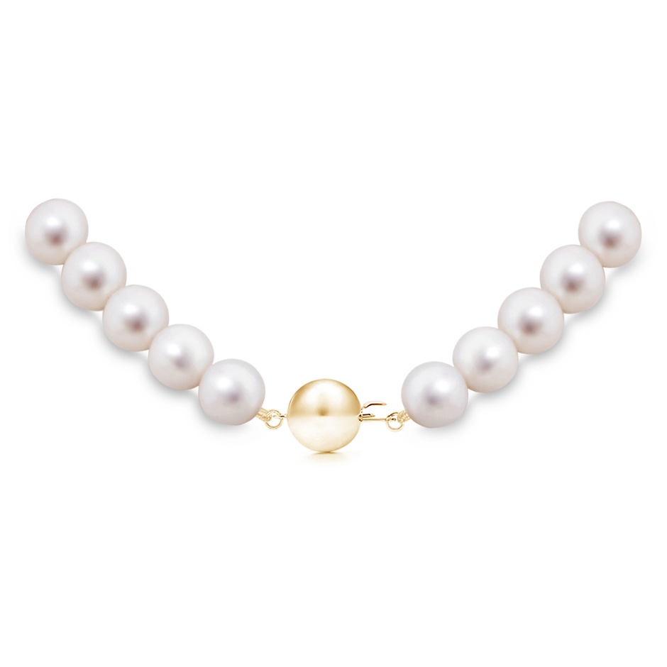 9-10mm Ball Clasp 18" Freshwater Pearl Princess-Length Single Strand in Yellow Gold product image