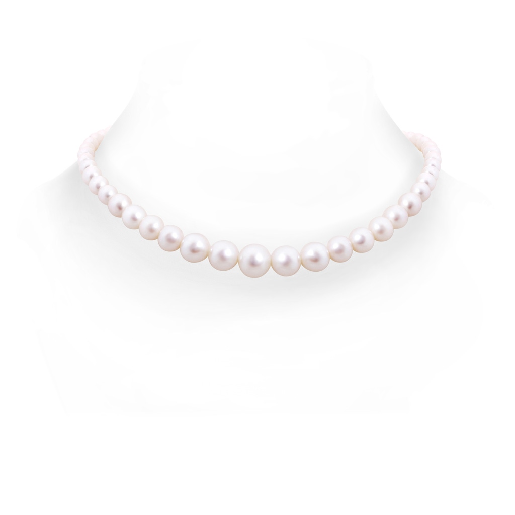 7-10mm Ball Clasp 16" Graduated Freshwater Pearl Choker in White Gold