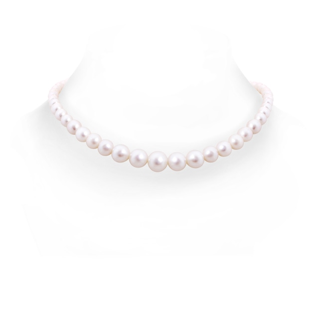 Single Strand Pearl Choker Necklace, 9mm Cultured Freshwater Pearl