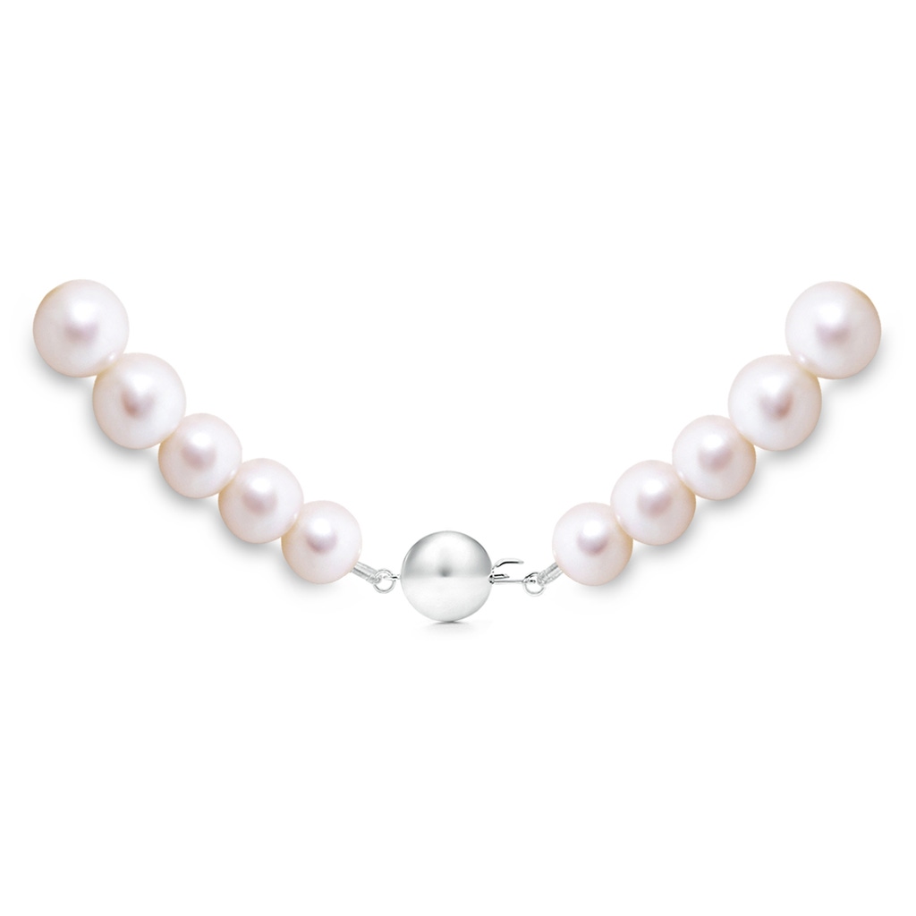 7-10mm Ball Clasp 16" Graduated Freshwater Pearl Choker in White Gold Product Image