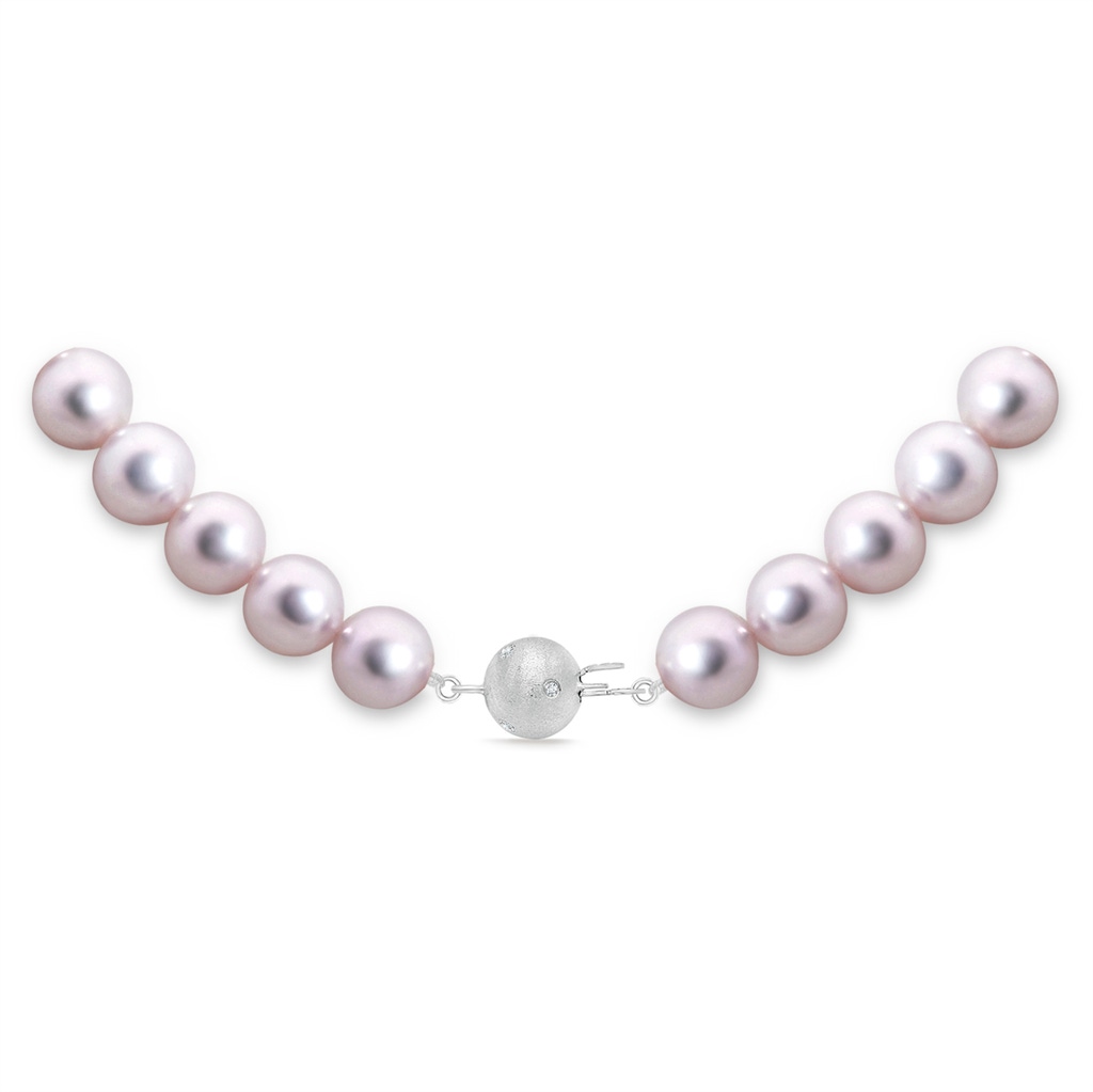 Dia Frosted Ball 7.5-8mm 7.5-8mm, 16" Classic Akoya Cultured Pearl Choker Necklace in White Gold Product Image