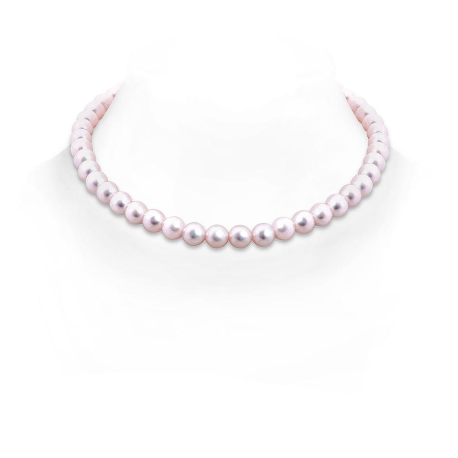 7.5-8mm Ball Clasp 7.5-8mm, 18" Classic Japanese Akoya Pearl Princess Necklace in White Gold 