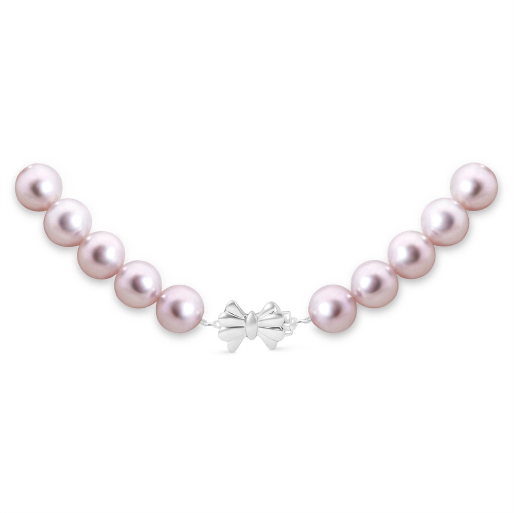 7.5-8mm Single Row Bow 7.5-8mm, 18" Classic Japanese Akoya Pearl Princess Necklace in White Gold Product Image
