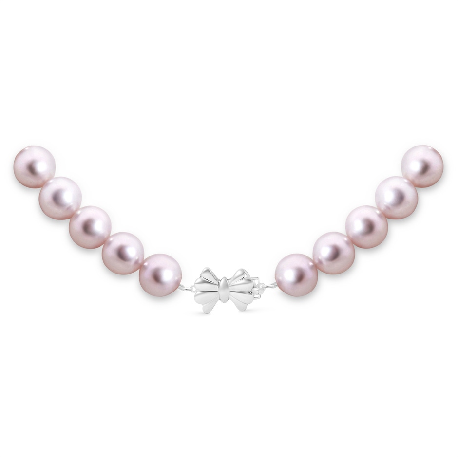 7.5-8mm Single Row Bow 7.5-8mm, 18" Classic Japanese Akoya Pearl Princess Necklace in White Gold product image