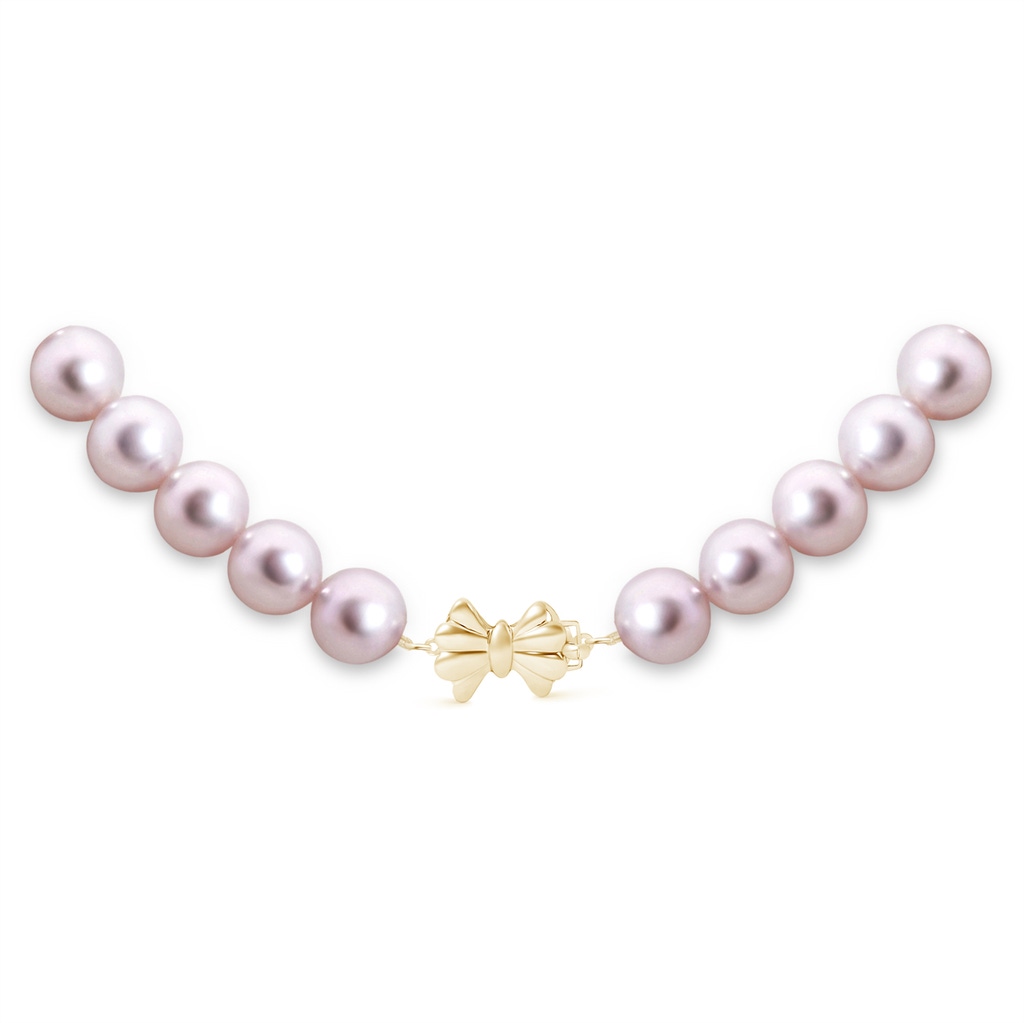 7.5-8mm Single Row Bow 7.5-8mm, 18" Classic Japanese Akoya Pearl Princess Necklace in Yellow Gold Product Image