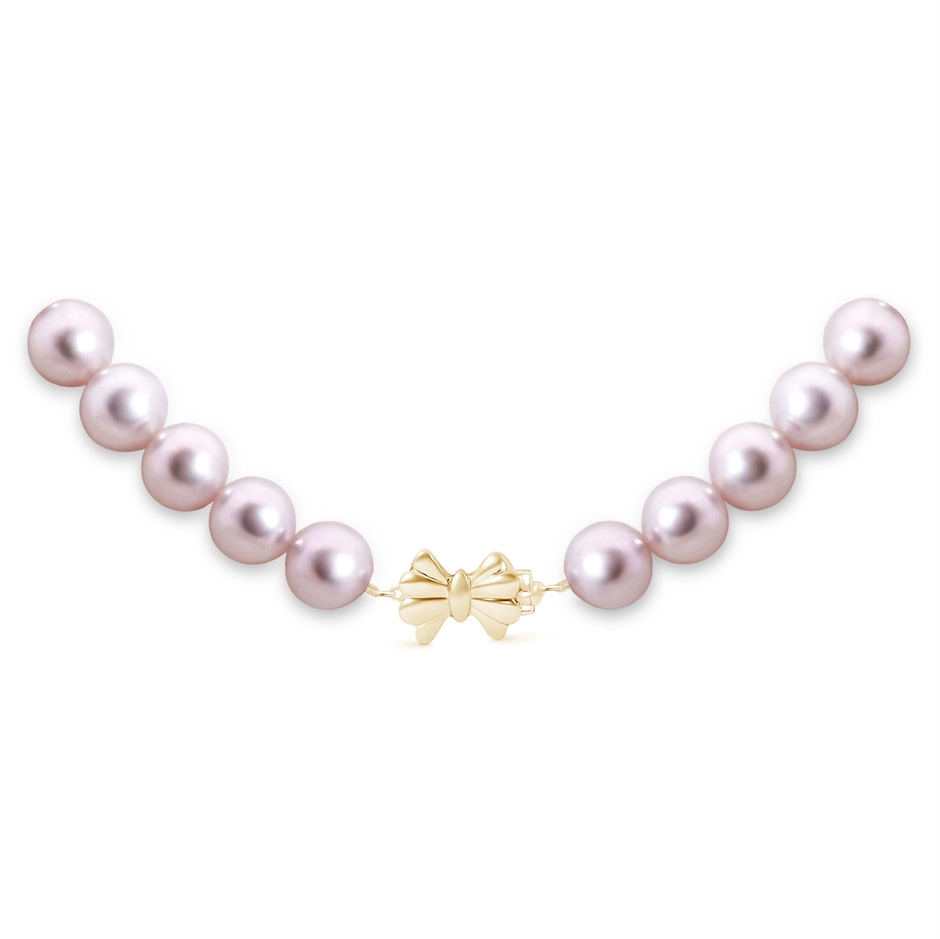 7.5-8mm Single Row Bow 7.5-8mm, 18" Classic Japanese Akoya Pearl Princess Necklace in Yellow Gold product image